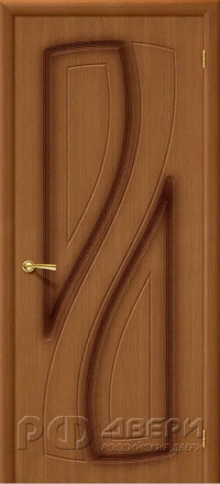 Межкомнатная шпонированная дверь Лагуна ПГ (Орех Файн-лайн)