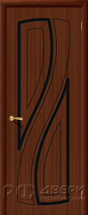 Межкомнатная шпонированная дверь Лагуна ПГ (Шоколад Файн-лайн)