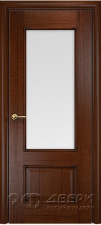 Межкомнатная дверь Марсель ПО (Красное дерево/Черная патина/Сатинат белый)