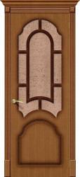Межкомнатная дверь Соната Ф-11 ПО (Орех/Риф)