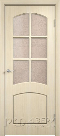 Межкомнатная дверь Кэрол ПО (Беленый Дуб/Тонированное Стекло) фабрики Верда