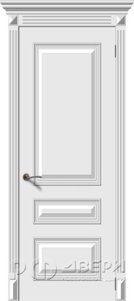 Межкомнатная дверь Багет 3 ПГ (Белый)