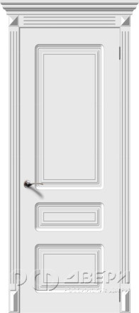 Межкомнатная дверь Трио ПГ (Эмаль Белая)