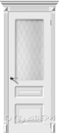 Межкомнатная дверь Трио ПО (Белая эмаль)