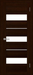 Межкомнатная дверь из экошпона Light ПО (Дуб Шоколадный/Мателюкс Белое)