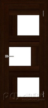 Межкомнатная дверь из экошпона Light 09 ПО (Дуб Шоколадный/Мателюкс Белое)