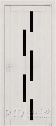 Межкомнатная дверь из экошпона Light 11 ПО (Капучино Велюр/Мателюкс Черное)
