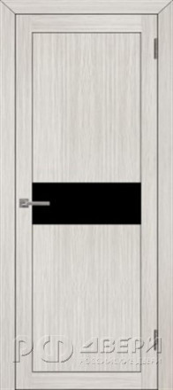Межкомнатная дверь UniLine ПО (Капучино Велюр/Мателюкс Черное)