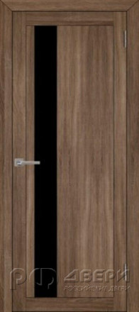 Межкомнатная дверь UniLine 30004 ПО (Серый Велюр/Черный лакобель)