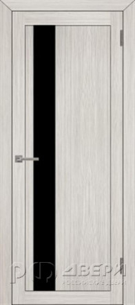 Межкомнатная дверь UniLine 30004 ПО (Капучино Велюр/Черный лакобель)