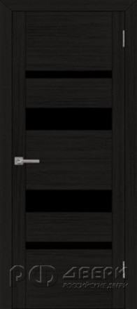 Межкомнатная дверь UniLine 30013 ПО (Шоко Велюр/Черный лакобель)