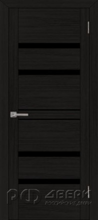 Межкомнатная дверь UniLine 30030 ПО (Шоко Велюр/Черный лакобель)