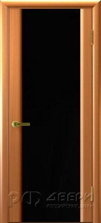 Межкомнатная дверь Эксклюзив 2 стекло (Анегри/Черное)