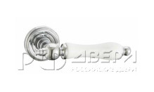 Ручка для межкомнатной двери V30CP/HR (Хром/Белая керамика)