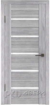 Межкомнатная дверь Владимирская Лайн 1 ПО (Дуб серый / Белое стекло)