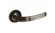 Ручка для межкомнатной двери A-134 BH/PC (Черный никель/белый никель)