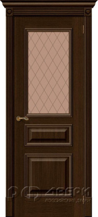 Межкомнатная дверь Вуд Классик-15.1 ПГ (Золотой Дуб/Bronze Сrystal)
