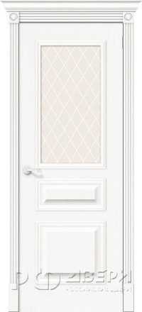 Межкомнатная дверь Вуд Классик-15.1 ПО (Белый/White Сrystal)