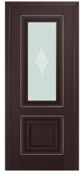 Межкомнатная дверь Profil Doors 28U (Темно-коричневый/Кристалл матовое)