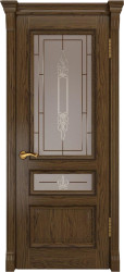 Межкомнатная дверь Фемида 2 Остекленная (Светлый мореный дуб)