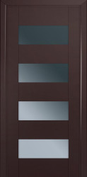 Межкомнатная дверь 46U ПО (Темно-коричневый матовый/Графит)