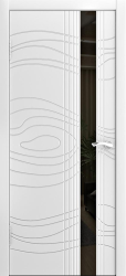 Межкомнатная дверь LP-15 ДО (Ваниль/Черное)