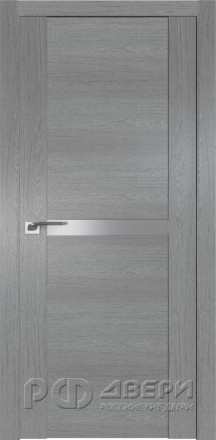 Межкомнатная дверь Profil doors 2.01XN ПО (Грувд Серый/Матовое серебро)