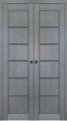Межкомнатная распашная дверь 2.76XN ПО (Грувд/Графит)