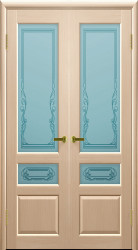 Межкомнатная распашная дверь Валентия 2 ПО (Беленый Дуб)