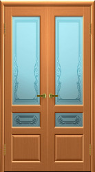 Межкомнатная распашная дверь Валентия 2 ПО (Светлый Анегри)