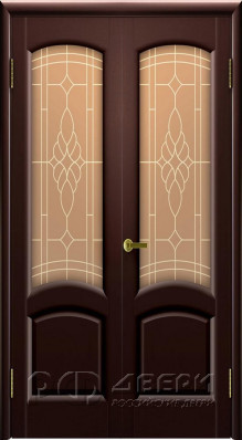 Межкомнатная распашная дверь Лаура ПО (Венге)
