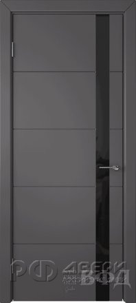 Межкомнатная дверь Trivia ПО (Graphite/Black gloss)