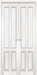 Межкомнатная распашная дверь М15 ПО (Белый воск)