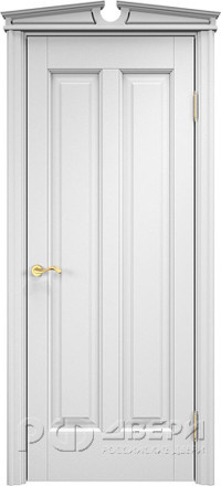 Межкомнатная дверь ОЛ 102 ПГ Капитель корона (Белая эмаль)