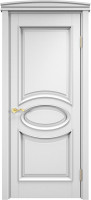 Дверь из массива ольхи ОЛ 26 ПГ (Капитель/Белая эмаль)