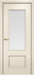 Межкомнатная дверь Марсель Остекленная (Эмаль слоновая кость МДФ/Сатинат белый) фабрики Оникс