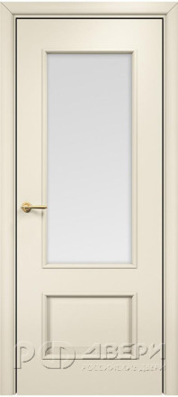 Межкомнатная дверь Марсель Остекленная (Эмаль слоновая кость МДФ/Сатинат белый) фабрики Оникс