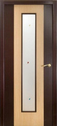 Межкомнатная дверь Комби1 ПО (Венге/Дуб/Фьюзинг)