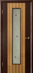 Межкомнатная дверь Комби1 ПО (Венге/Зебрано/Фьюзинг)