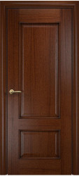 Межкомнатная дверь Марсель ПГ (Красное дерево/Патина черная)