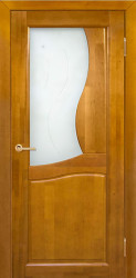 Межкомнатная дверь из массива ольхи Верона ПО (Медовый Орех)