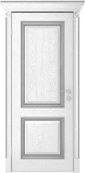 Межкомнатная дверь Валенсия ПГ (Эмаль Серебро)