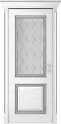Межкомнатная дверь Валенсия ПО (Эмаль Серебро)