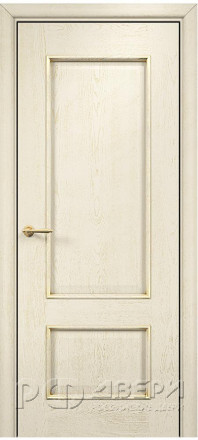 Межкомнатная дверь Марсель Глухая (Эмаль слоновая кость/Патина золото) фабрики Оникс