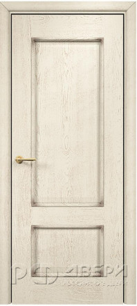 Межкомнатная дверь Марсель Глухая (Эмаль слоновая кость/Патина коричневая) фабрики Оникс