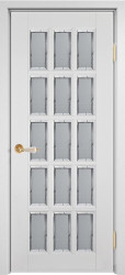 Межкомнатная дверь Лондон 2 со стеклом (Эмаль Белая)