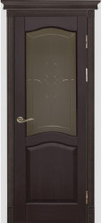 Межкомнатная дверь Лео остекленная (Венге)