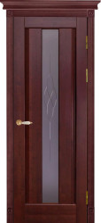 Межкомнатная дверь Версаль остекленная (Махагон)