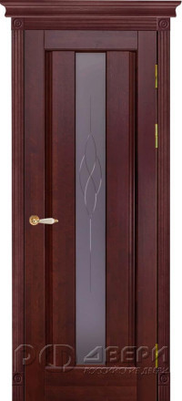 Межкомнатная дверь Версаль остекленная (Махагон)