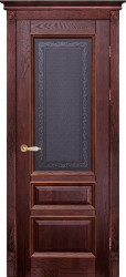 Межкомнатная дверь Аристократ 2 со стеклом (Махагон)